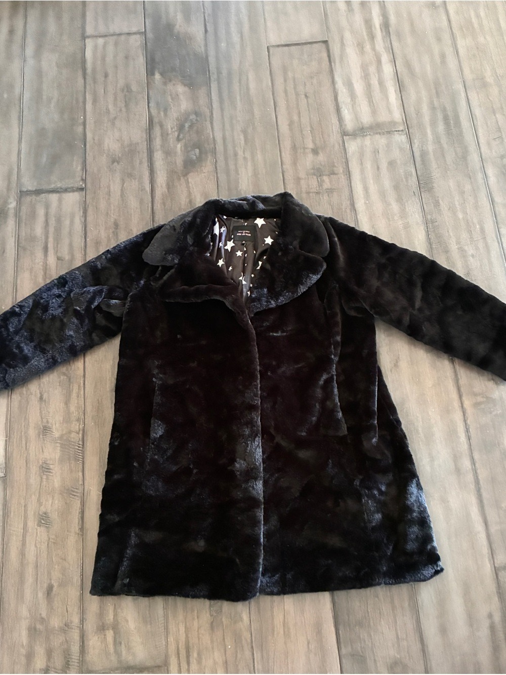 Avec Les Filles With the Girls Black Faux Fur Long Coat - Size 2X - Picture 9 of 16